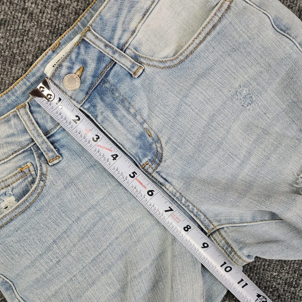 Judy Blue Boyfriend Fit Jeans Women's 0/ 24 Distressed Denim Light Wash Mid Rise - Picture 4 of 10